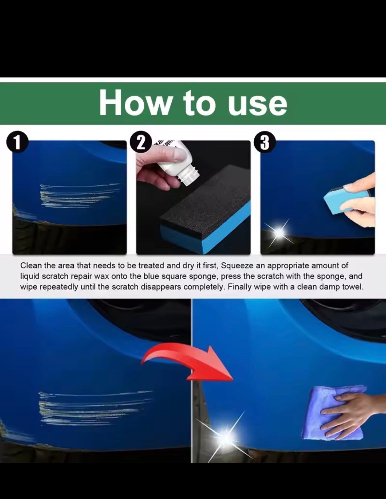 Kit Réparateur de Rayures Carrosserie – Rénovateur de Peinture